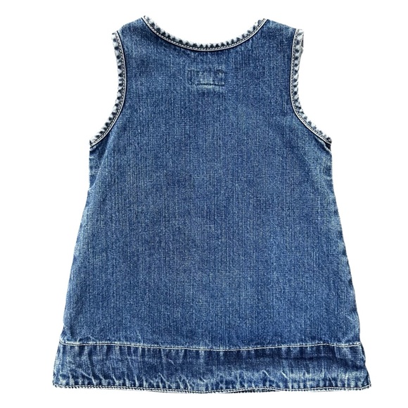 VTG Ralph Lauren Embroidered Nautical Anchor R⚓️L Denim Dress Size 9 Months - Picture 2 of 5